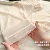 Shorts de Segurança para Mulheres, Calcinhas de Quatro Cantos, Leggings Brancas Duas em Uma, Shorts de Segurança de Seda Gelada de Cintura Alta com Renda