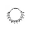 Piercing de nariz e brincos de aço inoxidável 316L com zircônia, simples e único, estilo europeu e americano, joias de piercing de nariz unissex atacado