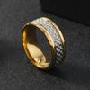 Europa y Estados Unidos anillo de titanio de fibra de carbono de color transfronterizo anillo personalizado de moda para hombre joyería de acero inoxidable venta directa de fábrica
