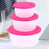 Tigela Redonda de Plástico Espesso para Armazenamento, Lancheira, Recipiente para Armazenamento em Geladeira e Freezer, Micro-ondas