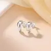 Pendientes Yilu de plata S925 pura chapados en oro, de círculo geométrico, sencillos y elegantes, adecuados para ir al trabajo, con un diseño único y versátil