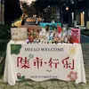 Pano de mesa de mercado pendurado pano de mesa promoção no chão publicidade barraca de rua de mercado noturno pano de barraca pano de piquenique ornamentos celebridade da internet utilidades diárias
