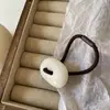 Cuerda para el pelo práctica de botón combinable Anillo para el pelo de resina color toffee Cuerda para el pelo Goma para coleta alta Bola de tendón Cubre pelo Accesorios para el pelo para mujer