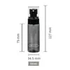 Botella Portátil Rellenable con Spray Continuo 100ml Negra PET Botella Pequeña con Spray Hidratación Facial Botella con Spray Nano Ultra Fino