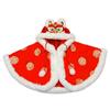 Nuevo Bebé Estilo Chino Invierno Niños Capa con Capucha Cabeza de Tigre con Borde de Piel, Engrosada para Calidez al Salir