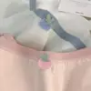 Calcinhas de Algodão Puro Femininas Outono e Inverno Coloridas em Contraste Macaron Calcinhas de Algodão Puro Macias Internas Cintura Média Roupa Íntima para Meninas