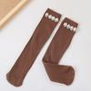 Calcetines de Perlas para Niños Placa Recta Sin Talón Calcetines Infantiles Doble Aguja Boca Suelta Calcetines de Rizo Color Sólido Calcetines para Pierna Pequeña Calcetines de Estudiante