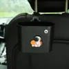 Lixeira de carro desenho animado cadeira porta traseira pendurado caixa de armazenamento multifuncional balde de armazenamento de lixo suprimentos para interior de carro