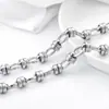 Acero inoxidable cadena hecha a mano círculo clip cadena collar pulsera joyería material diy no se decolora cadena cuadrada ancha