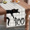 Nuevo Mantel Transfronterizo de Halloween Serie Calavera Calabaza Decorativo para Mesa de Café Aislante Térmico Antideslizante Mantel de Lino