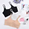 Top de tubo sin costuras de seda de hielo con orificio transpirable, espalda hermosa envuelta, tirante ajustable, sin aro de acero, anti-movimiento, base ligera, sujetador deportivo para mujer