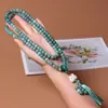 Jade blanco natural raíz de bodhi cuentas redondas grandes colgante de loto tallado accesorios para hombres y mujeres pareja pulsera de cuentas de Buda para llevar en la mano