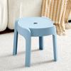 Taburete de plástico grueso apilable para el hogar, mesa de comedor, banco, taburete redondo, taburete alto creativo de moda, silla nórdica sencilla