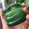 Atacado do Fabricante Pulseira de Calcedônia com Padrão de Seda Verde Brasileira, Pulseira de Ágata Verde Jade para Mulheres, Suprimentos para Transmissão ao Vivo