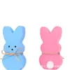 Amazon Transfronterizo Pascua de Primavera Conejo de Madera con Lazo de Puntos Madera Decoración de Mesa Decoración de Mesa Festiva