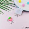 Mini Molde de Silicone de Frutas Morango Pêssego Decoração de Bolo de Chocolate Assar Resina Acessórios Molde