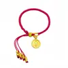 Popular Arena Dorada Dios de la Riqueza Atrae Riqueza y Tesoros Pulsera Enrollada de Cuerda Roja para Mujeres Nuevo Chinoiserie Pequeño Gordo Pulsera Tejida a Mano de la Suerte
