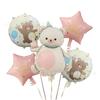 Set de 5 Globos de Cumpleaños de Oso Mágico de Dibujos Animados Transfronterizo Bebé Bebé Luna Llena Decoración para Fiesta de Cumpleaños