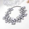 Colar de colarinho com strass de geometria irregular transfronteiriça ZA, personalidade exagerada, cristal de luxo, combinação perfeita para banquetes femininos