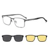 Nuevo Negocio Acero Plástico Marco para Miopía Cejas Dos en Uno Clip Magnético Gafas de Sol Polarizadas Set para Hombres Fabricante