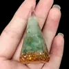 2320-Resina de Pedra de Cristal Hexagonal Cone Suporte de Anel Ornamento Geométrico 3D em Forma de Cone Suporte de Anel de Pedra Semi-Preciosa