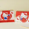 Sanrio A6 Cuaderno Único Plegable con Espiral Lindo Dibujo Animado Portátil Bloc de Notas Memo Papelería de Dibujos Animados