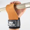 Cinturón booster de piel de vaca engrosada de tres capas para sentadillas, guantes de fitness de agarre de tracción dura con protección de palma para hombres y mujeres