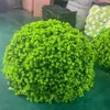 Tampa de bueiro decorativa de planta verde para exterior, bola de planta verde artificial, bola de grama decorativa, bola de grama de Milão