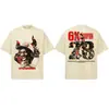 No. 23 Hombre Volador Estrella de Baloncesto Estampado Retro Americano Camiseta de Manga Corta Holgada Peso Pesado Hombro Caído Unisex Comercio Exterior Transfronterizo Moderno