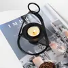 Portavelas de Hierro Forjado Portátil Estilo Europeo Simple para Mesa de Comedor, Sala de Estar, Uso Doméstico, Decoración de Portavelas Romántico para Bodas