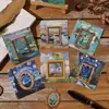 Marcadores de Livro Metálicos Pintura a Óleo Vintage A Noite Estrelada de Van Gogh O Jardim de Monet Série Pinturas Famosas do Mundo Clipes de Página de Livro Presentes para Estudantes