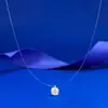 Zhuo Zhi Fan Joias Estilo Imperatriz Prata S925 Colar com Fio de Pesca Invisível Estilo Verão Versátil Clássico Corrente para Clavícula