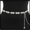 Nueva Cadena de Cintura con Forma de Estrella, Cinturón Accesorio de Metal, Cadena de Cintura de Moda para Vestidos y Faldas