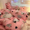 Juego de ropa de cama retro floral de rosas estilo Ins de cuatro piezas, incluye funda de edredón y sábana, adecuado para dormitorios de estudiantes, tamaño individual de 1.5 metros, juego de tres piezas