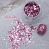 Manicure de Celebridade da Internet Piscando Coreano Lantejoulas Grandes Joias Verde Fruta Fresca Hexagonal Glitter Fino Arte de Unhas Lantejoulas Acessórios