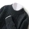 Comercio exterior transfronterizo Amazon AliExpress dropshipping suéter de lana pura para hombre, cuello semi-alto, jacquard, suéter de punto grueso