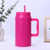 Copo com Alça Transfronteiriço 50oz Aço Inoxidável 304 Garrafa Térmica Copo Portátil com Canudo Grande Capacidade Copo para Carro ao Ar Livre Atacado