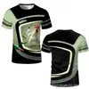 Interesante Patrón de Gallo Impresión Digital 3D Transfronteriza Nueva Camiseta de Manga Corta para Hombre Venta Directa de Fábrica Suministro de Exportación