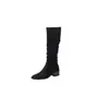 Botines plisados de moda para adelgazar para mujer, botas hasta la rodilla, nuevo estilo otoño/invierno 2026, botas vaqueras western de pierna ancha