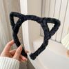 Haiyue Jewelry Diadema de Orejas de Gato de Peluche Linda para Mujer Otoño/Invierno Celebridad de Internet 2022 Nuevo Aro para el Cabello de Presión Mao Mao