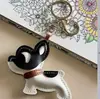 Bolsa Colgante Dachshund DIY de Nicho Cadena Colorida Llavero Cachorro Cuerda Trenzada Dibujo Animado Dachshund Colgante de PU