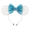 Faixa de Cabelo Mickey Coroa Floco de Neve Acessórios de Cabelo para Bebê Lantejoula Laço Mickey Acessórios de Cabelo para Crianças Atacado