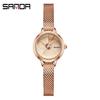 Sanda/Threeda Nuevo Producto 1113 Correa de Malla Estilo Compacto Exquisito Moda Tendencia Versátil Esfera Redonda Cuarzo Reloj para Mujer