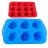 Molde de Silicona de 12 Piezas Flor Pasto Gelatina Blanca Arroz Horno Pastel Muffin Taza para Hornear Molde de Yeso