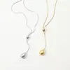 Collar Casual de Acero Inoxidable con Oro Real de 18K, Cadena de Bolitas Pequeñas, Una Sola Capa, Cadena para Clavícula, Adecuado para el Uso Diario de Mujeres