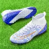 Zapatos de Fútbol para la Copa del Mundo 2025 Transfronterizos Hombres y Mujeres de Caña Alta Tacos Césped Artificial TF Clavos Rotas Zapatos de Entrenamiento para Estudiantes
