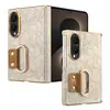 Adequado para capa de celular Samsung Z Fold 8, design de dobradiça magnética, padrão galvanizado Z Fold 7, capa protetora Z Fold 8 Ultra