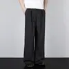 Estilo old money, pantalones de traje a rayas de alta gama, adelgazantes de otoño, modernos y elegantes, pantalones rectos holgados para hombre