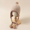 Gorros de Punto para Niños para Otoño e Invierno, Gorros de Punto para Bebé, Gorros para Niños, Gorros con Orejeras para Niñas, Gorros Calientes, Gorros sin Visera, Gorros tipo Pañuelo