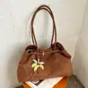2026 Nova Bolsa Tote Merade Retrô Grande Capacidade para o Dia a Dia Bolsa de Ombro Único Simples Versátil de Mão para Mulheres